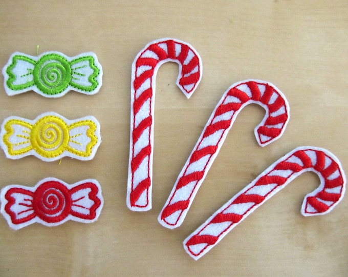 Christmas Candies - Feltie Embroidery Designs - 2 types