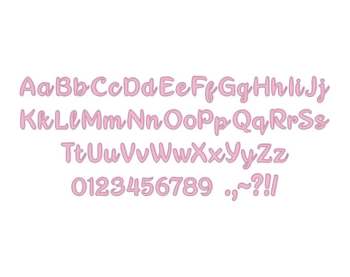 Monogram Applique Font Petra alphabet applique satin stitch outline machine embroidery designs size from 2 to 5.5 inch kids baby, BX