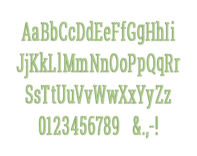 Block Narrow Font waffle textured fill stitch alphabet letters and numbers machine embroidery designs many sizes 1.2 to 6.3in monogram, BX