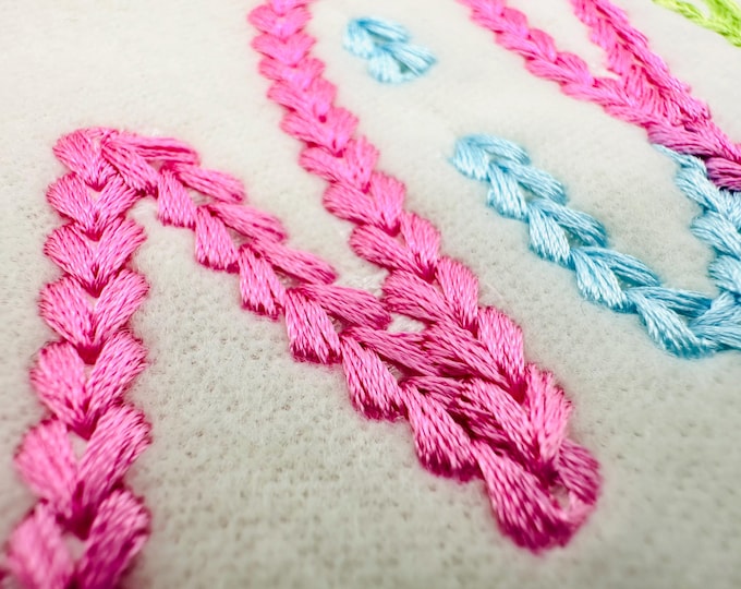 Extra Bold Chain stitch FONT handwritten script Alphabet Monogram machine embroidery designs knit effect sizes 2.2 up to 4.5 inches