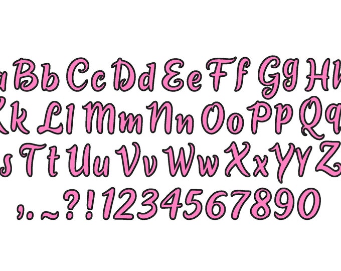 Monogram applique Font machine embroidery applique designs, monogram, alphabet, letters sizes from 1.5 2, 2.5, 3, 4, 4.5 inches BX included!