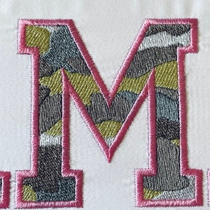 Camouflage embroidery Font camo alphabet letters and numbers machine embroidery designs Varsity fill stitch sport font embroidery BX font