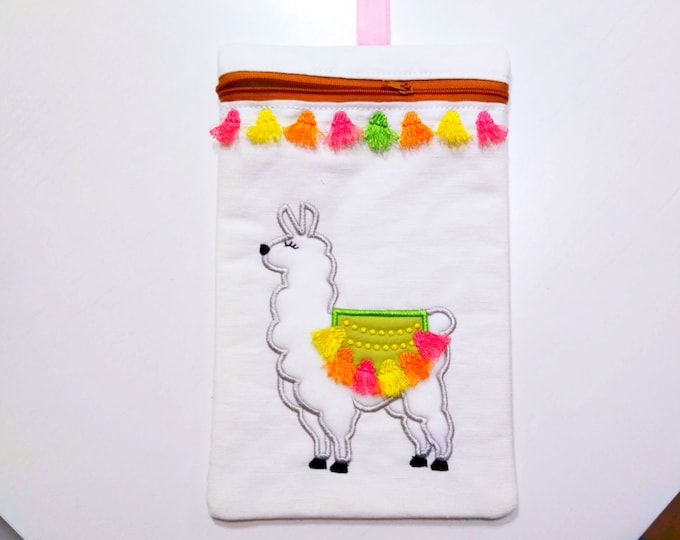 Llama  awesome Pouch, Envelope ITH, Pocket, ITH, bag, zip bag, In The Hoop Machine Embroidery designs In-The-Hoop 5x7 6x10