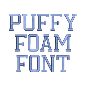 Puff Embroidery font file machine embroidery designs 3D raised Puffy Foam 3D Narrow alphabet monogram Block Font 1.8, 2.3, 2.6, 3.1 inch, BX