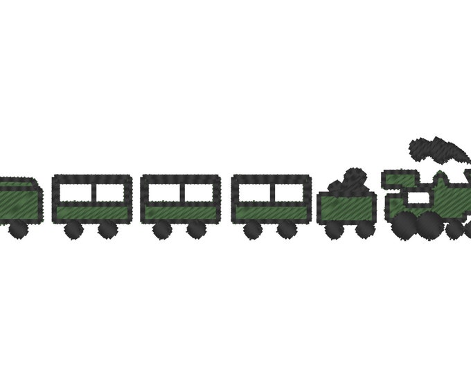 Ultra mini Train - machine embroidery designs