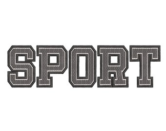 Waffle Varsity Collegiate, atletismo tipo bloque deportivo Diseños de bordado de máquina de fuentes, letras y números deportivos, puntada de relleno de 3 colores, BX