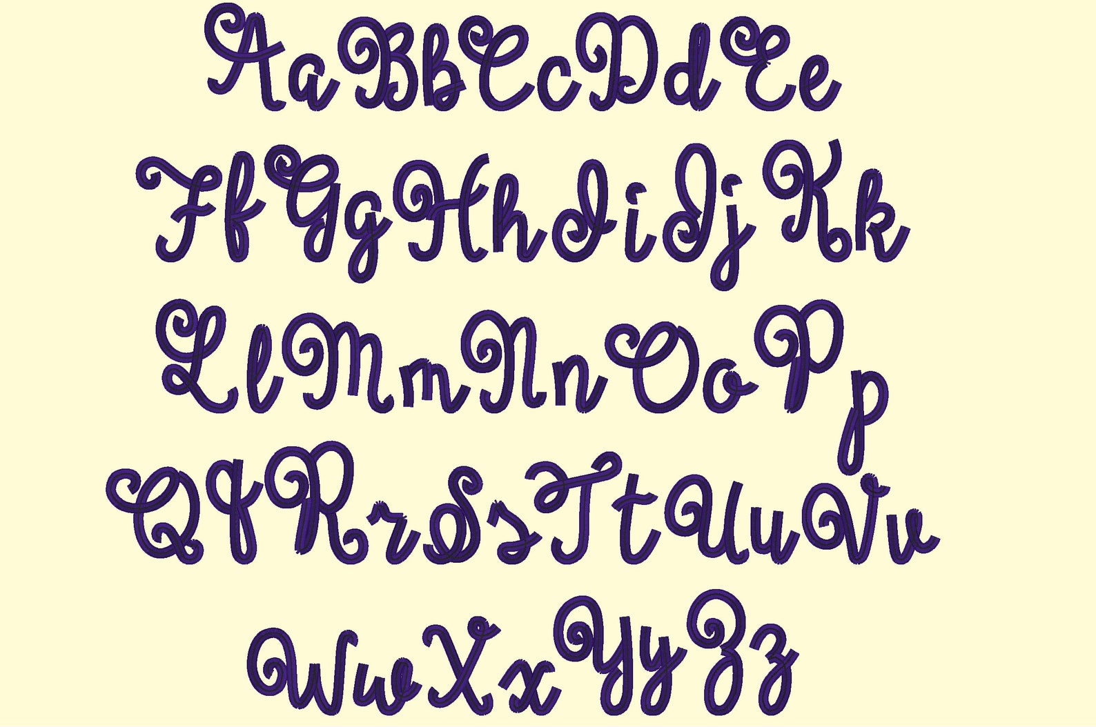 Big Fringe Extra Fluff! Fringed FONT Alphabet Letters Machine ...