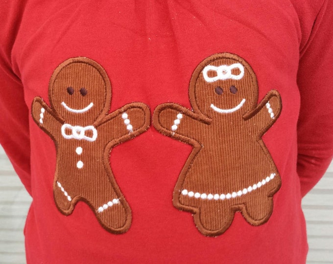 Cute Christmas Gingerbreads 6 types - machine embroidery applique and ITH (in the hoop) 4x4 and 5x7 INSTANT DOWNLOAD