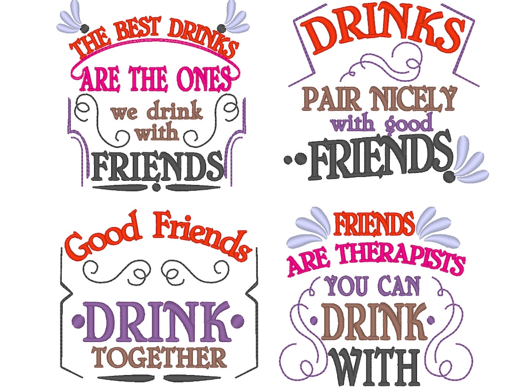 Drinks and Friends Quotes... Awesome Gift for Good Friend, Towel