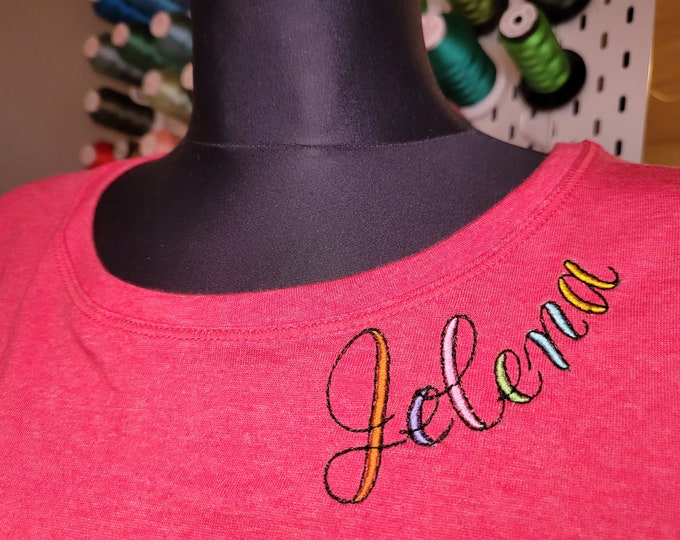 Quick Colorful Brush FONT machine embroidery designs in assorted mini sizes alphabet monogram name letters, playful kids name, BX included