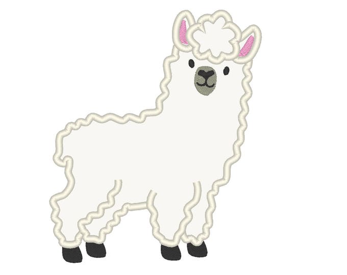 Lama, llama - machine embroidery applique designs - assorted sizes, download for hoop 4x4, 5x7, 6x10