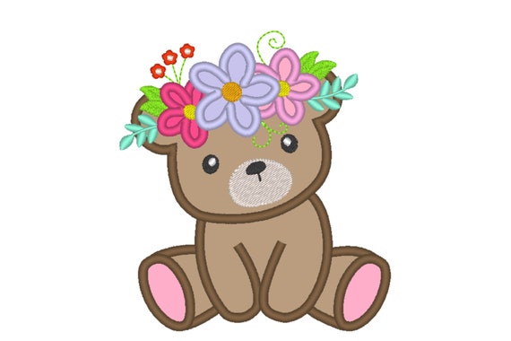 bear with flower crown