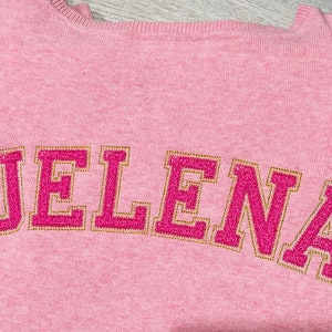 Faux chenille Glitter HTV  Font Athletic Sport Varsity glitter vinyl alphabet letters machine embroidery designs sizes 2.5 thru 4.5 in  BX