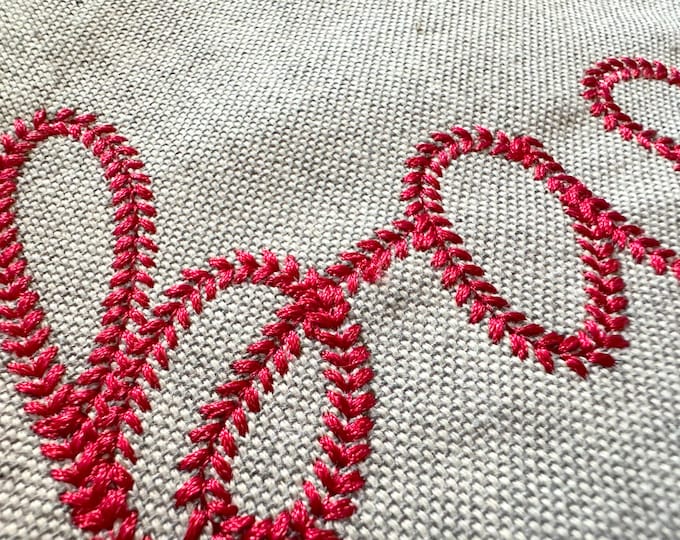 NEW! Baseball stitch FONT awesome sports stitch handwritten script alphabet letters machine embroidery designs multiple sizes 1.6 up to 3in