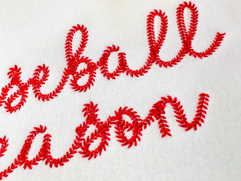 NEW! Baseball Stitch FONT Sports Softball Handwritten Font Script ...