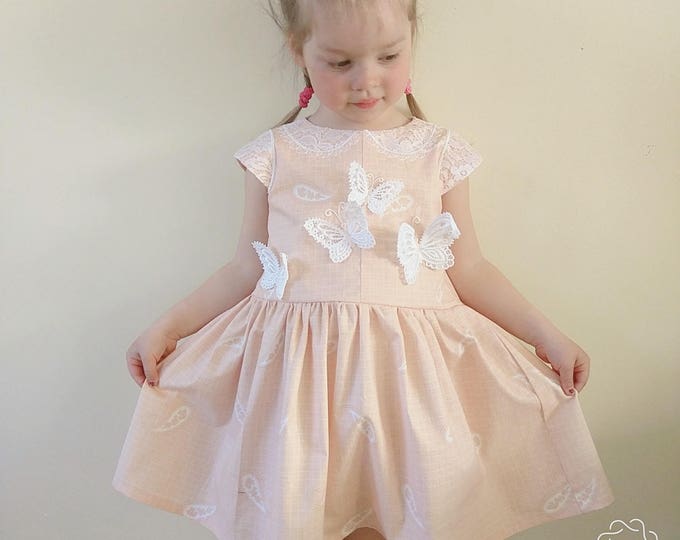 Awesome lace dress in the hoop Dress ITH embroidery project  - in-the-hoop machine embroidery designs For little girl 1y, 2y, 3y and 4 Years