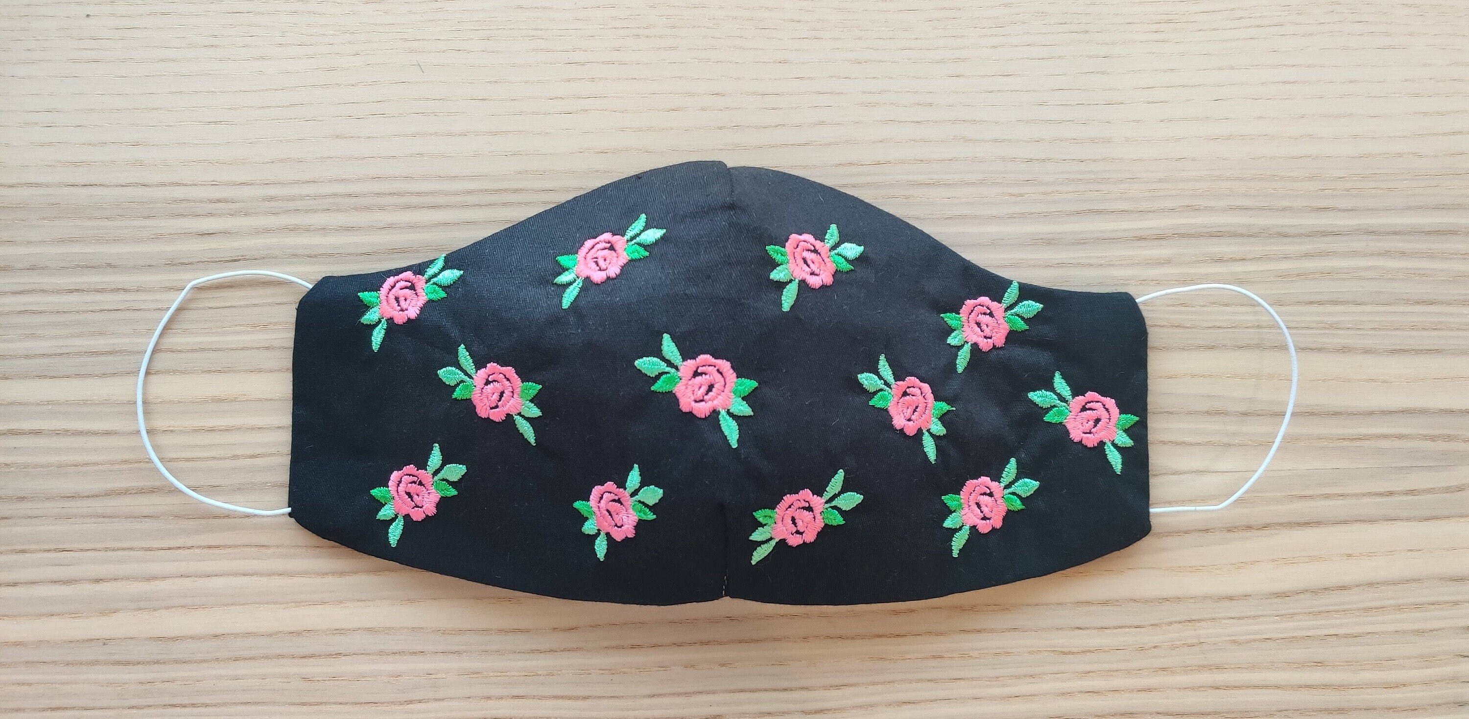 Easy protective Face Mask Machine Embroidery ITH project, In the hoop