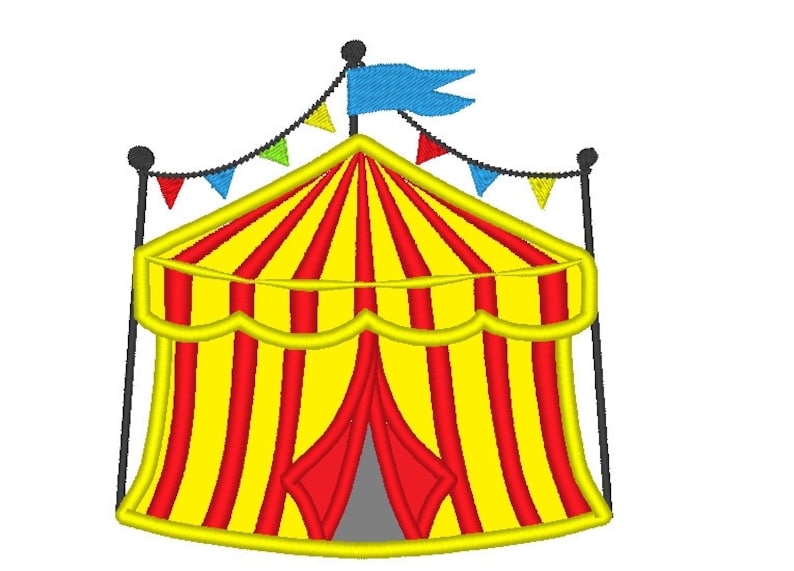 Big top circus tent machine embroidery applique designs for  etsy Big top circus tent machine embroidery applique designs for  etsy