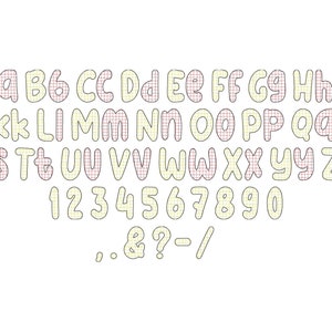 Quick Sketch Stitch Plaid FONT Squared Print One Height Alphabet ...