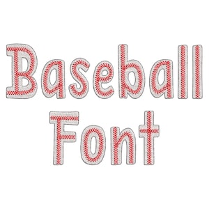 Baseball FONT fill stitch Sports alphabet monogram softball kids team sport letters machine embroidery designs multiple sizes 1.3 to 4.3 in