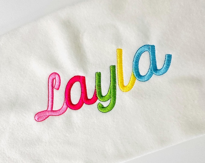 Satin stitch FONT with bean outline cursive script handwritten Font monogram alphabet machine embroidery designs sizes 1 up to 2.1 inch, BX