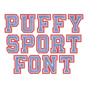 Puff Sport Varsity Embroidery font Applique machine embroidery designs 3D raised Puffy Foam alphabet monogram Block Font 2.5 up to 3.7in, BX