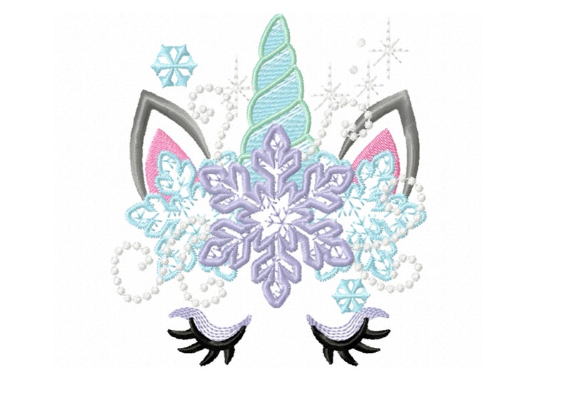 Download Frozen Christmas Unicorn head with snowflakes crown light ...