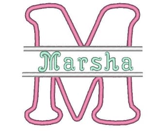 Discount -40% Monogramming Split Font Applique machine embroidery designs split alphabet Monogram Set size 4" and 5" and mini font included