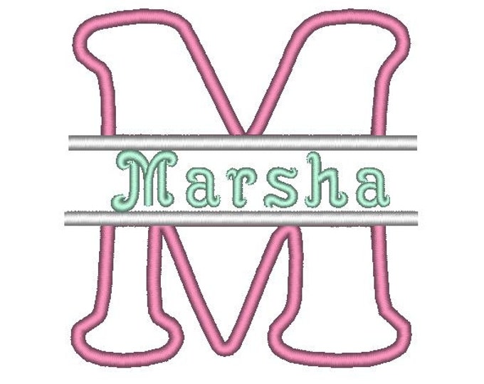 Discount -40% Monogramming Split Font Applique machine embroidery designs split alphabet Monogram Set size 4" and 5" INSTANT DOWNLOAD