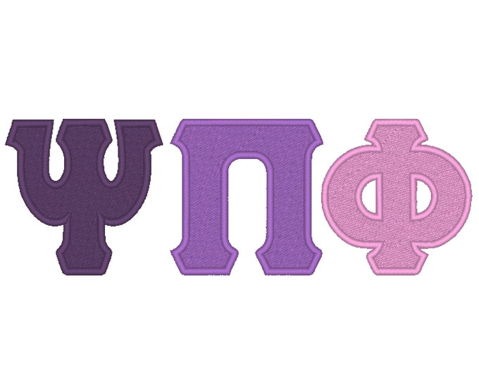 Greek font, alphabet, ABC, 2 colors Greek font sororities fill stitch Font, outline fill stitch machine embroidery designs