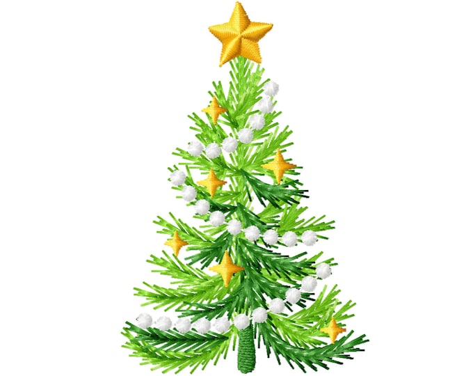 Vintage Classy Christmas tree Christmas lights Holiday Merry Christmas machine embroidery designs small mini sizes 3.5, 4, 4.5 inches