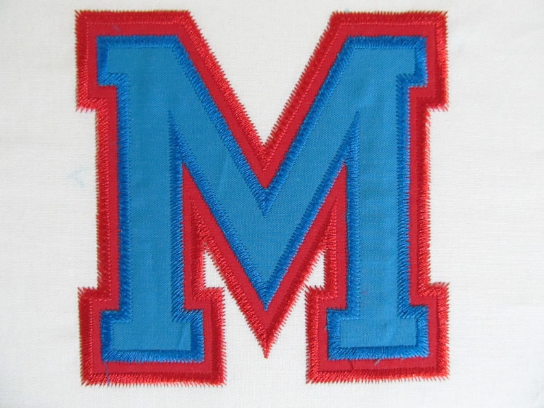 Zig Zag Double two applique Athletic Sport High School Team Players Font machine embroidery designs alphabet BX and other embroidery formats image 3