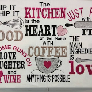 Kitchen cute quotes - machine embroidery designs - 4x4, 5x7  INSTANT DOWNLOAD