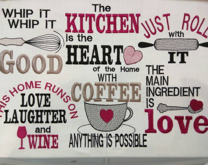 Kitchen cute quotes - machine embroidery designs - 4x4, 5x7  INSTANT DOWNLOAD