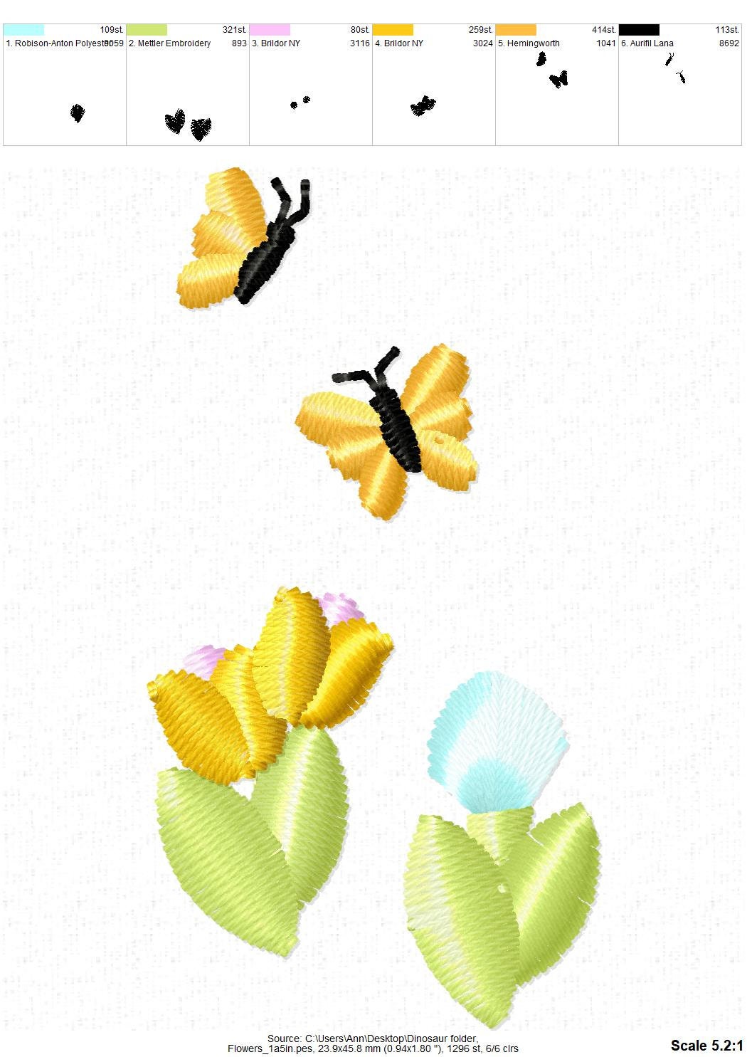 Butterfly Large Applique Machine Embroidery Design