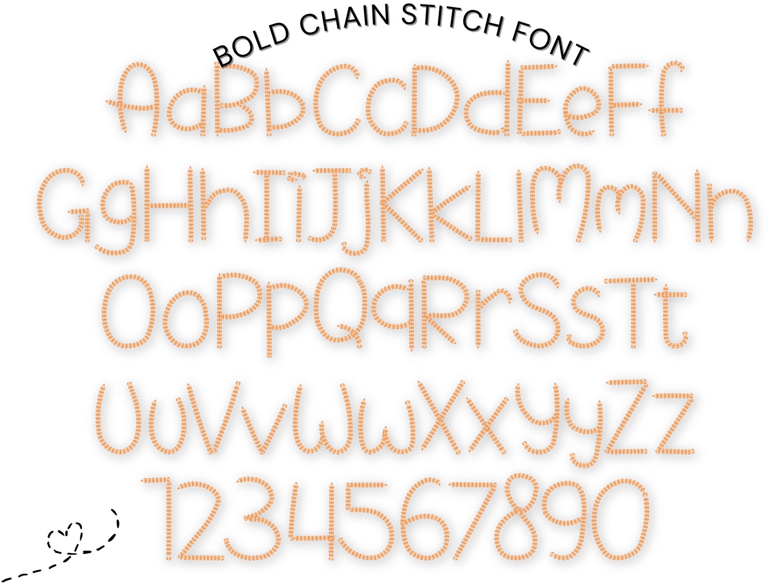 Bold Dense Chain Stitch FONT Machine Embroidery Designs in Alphabet ...