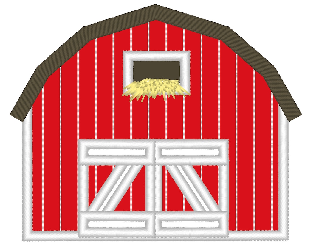 Barn Applique, Birthday Barn Embroidery - Cute Farm Theme Machine ...