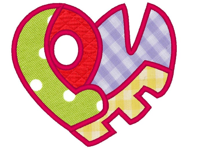 Magic valentine heart - Love Heart - machine embroidery designs fill stitch and applique designs for hoop 4x4, 5x7 and 6x10 INSTANT DOWNLOAD