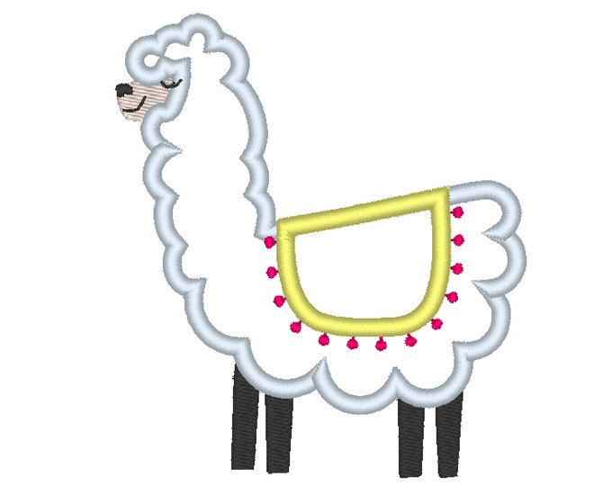 Lama, llama - machine embroidery applique designs - assorted sizes, download for hoop 4x4, 5x7, 6x10