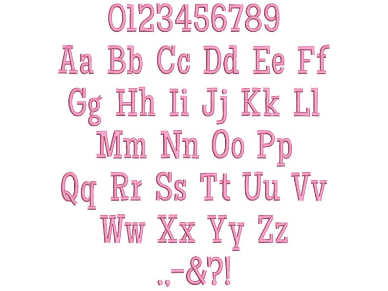 Satin stitch Font machine embroidery designs in mini tiny wee sizes 0.3 up to 1.8 inches letters and numbers kids name monogram font BX image 2