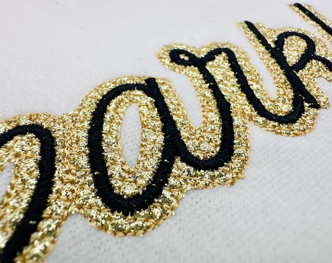HTV vinyl satin stitch script FONT Glitter Silk glitter layer applique machine embroidery designs Alphabet Monogram sizes 1.6 up to 4.1 inch