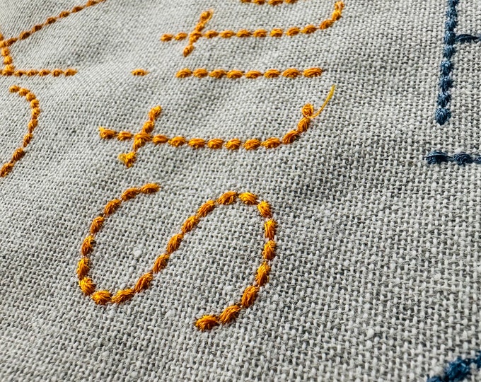 Hand stitch effect FONT machine embroidery designs in assorted mini sizes alphabet letters, playful kids name seed bead stitch, BX included