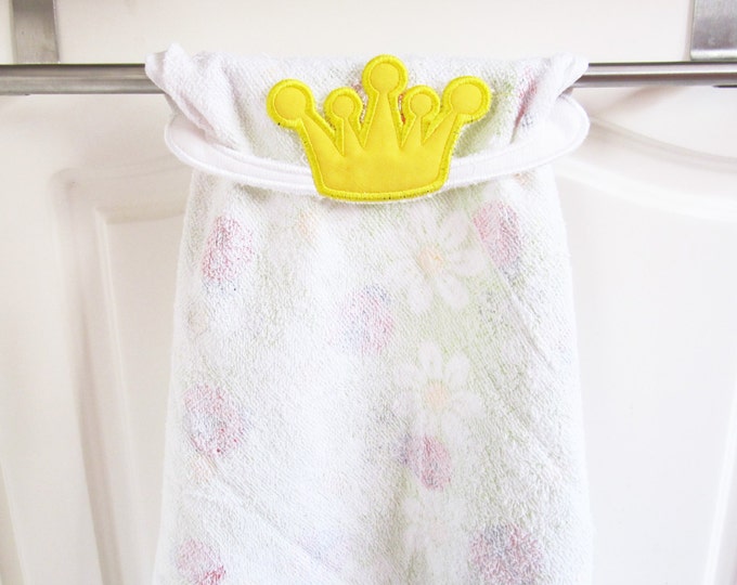 Little Princess crown Towel topper machine embroidery ITH project designs 5x7 - In the hoop embroidery INSTANT DOWNLOAD