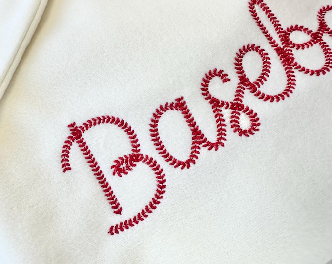 Baseball stitch handwritten script FONT softball sports stitch alphabet monogram kids boys machine embroidery designs sizes 1.3 up to 5.3in