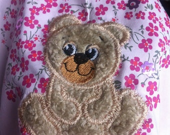 Mini Teddy Bear Applique sitting lying and Bear head SET of 3 types machine embroidery designs sizes from 2.5 up to 5in for hoop 4x4 and 5x7