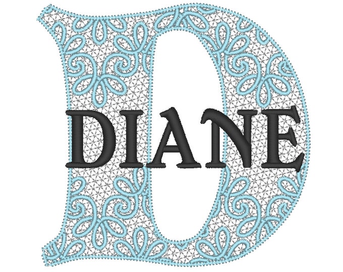 Lace Split delicate Letters font - Monogram split letters and mini font 4x4 5x7 6x10 Beautiful lace machine embroidery designs alphabet +BX!