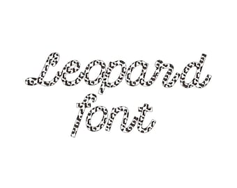 Leopard spots Font alphabet cursive letters and numbers wild animal print monogram machine embroidery designs sizes 1.3 up to 4 inches, BX