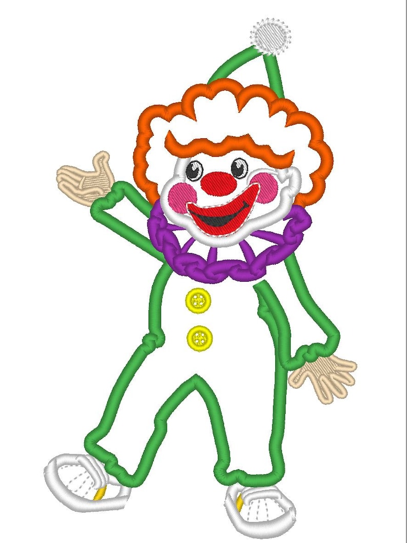 Clown Applique Machine Embroidery Designs for Hoop 4x4 5x7 - Etsy