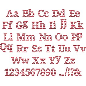 Stars and Stripes Block Patriotic Font 2 types machine embroidery designs SET of 2 alphabet letters assorted sizes 4th July Independence Day image 4