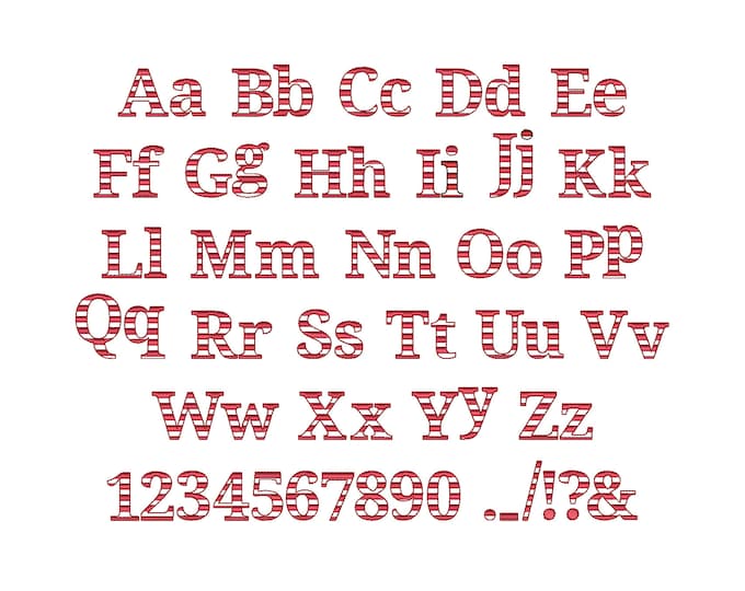 Only Stripes Block  Font machine embroidery designs alphabet letters stripes letters monogram block font